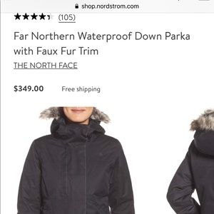 Black North Face Northern Waterproof Parka